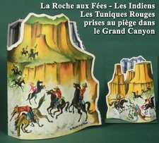 La Roche aux Fées 1972, Les Indiens, figurine en carton Les Tuniques Rouges