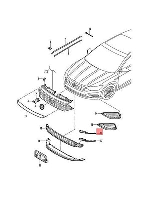 Genuine VW Jetta Vento Cover Trim 17A8543229B9 | eBay 