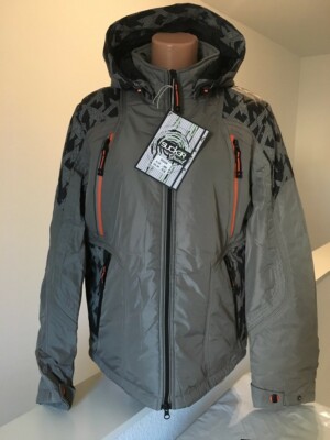 Sucker Grand Sport Style Herren Übergangsjacke Kapuzenjacke Jacke Grau Gr.L Neu