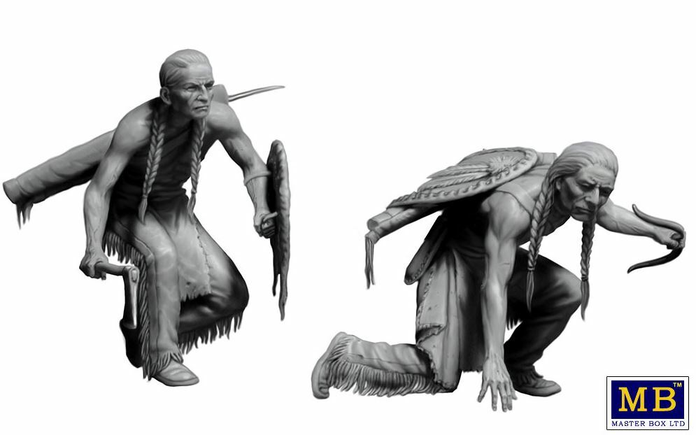 Masterbox 1:35 Scale Model Kit - Indian Wars Series 'Raid' Plastic Model