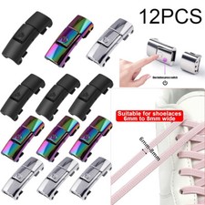 12pcs/Set Lazy Shoelace Buckle No Tie Lock Shoe Laces Clasps Fixed Artifact