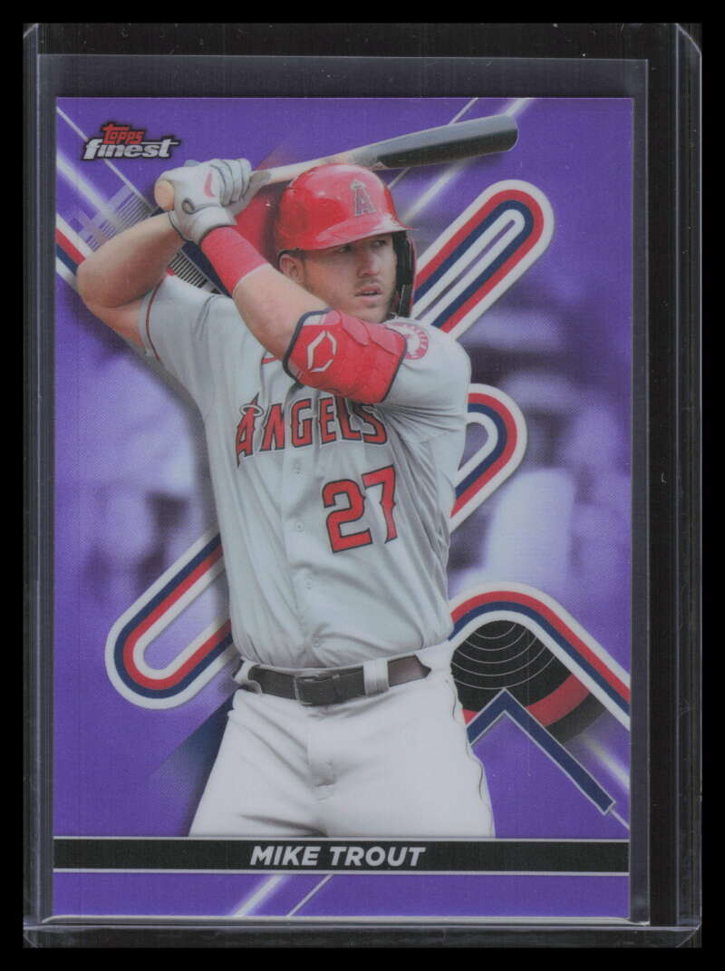 2022 Finest Purple Refractor 27 Mike Trout 8/250