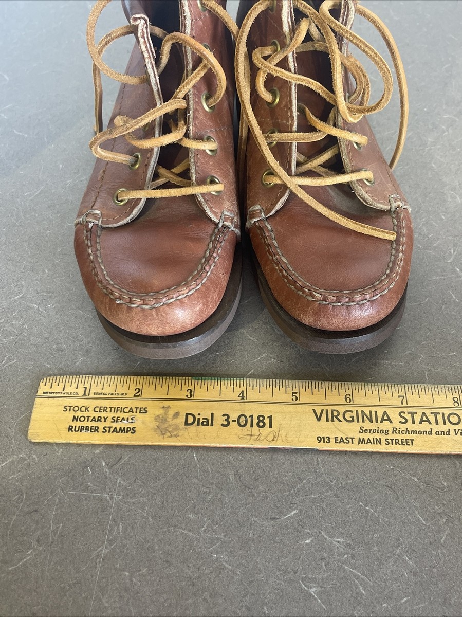 Vintage Gokey company Brown Leather Ankle Boots men display picture 1