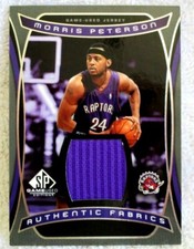 MORRIS PETERSON 2004-05 UD SP GAME-USED EDITION GU PURPLE PATCH-RAPTORS G/F STAR