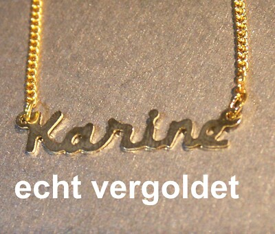 Collier Personnalisé 'Caroline' Plaqué Or – Chaîne 42cm, Bijou Fin Et élégant Pour Elle
