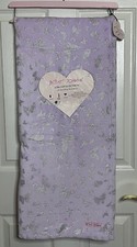 Betsey Johnson 50"x60  Ultra Soft Purple Throw Blanket Silver Butterflies