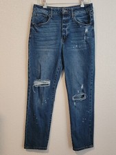 NOBO No Boundaries Jeans Womens Size 13 Tapered Distressed Denim Blue