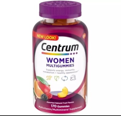 Centrum MultiGummies Women's Multivitamin 170 Count Assorted Fruit Flavors 04/25