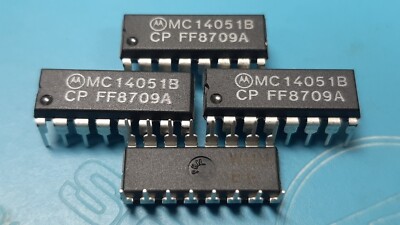 ( 4PCS) PMC14051B Motorola  Single-Ended Multip. 1 Func 8 Channel CMOS PDIP16 IC