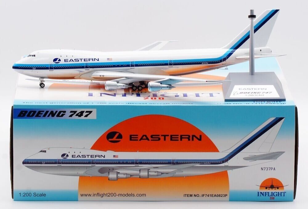 1:200 IF200 Eastern Air Lines Boeing 747-100 N737PA w/stand 1:200 IF200 Eastern Air Lines Boeing 747-100 N737PA w/stand