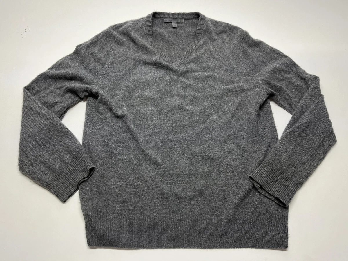 Old Navy Men Cashmere Pullover V Neck Sweater Sz Large Gray