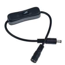 1pc Inline DC Power Switch Extension Cable 5.5mm x 2.1mm Male Female Barrel 12V