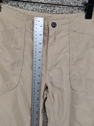 Mountain Hardwear Womens Hiking Pants Size 6 Beige Capri Crop Nylon Travel - Picture 5 of 13