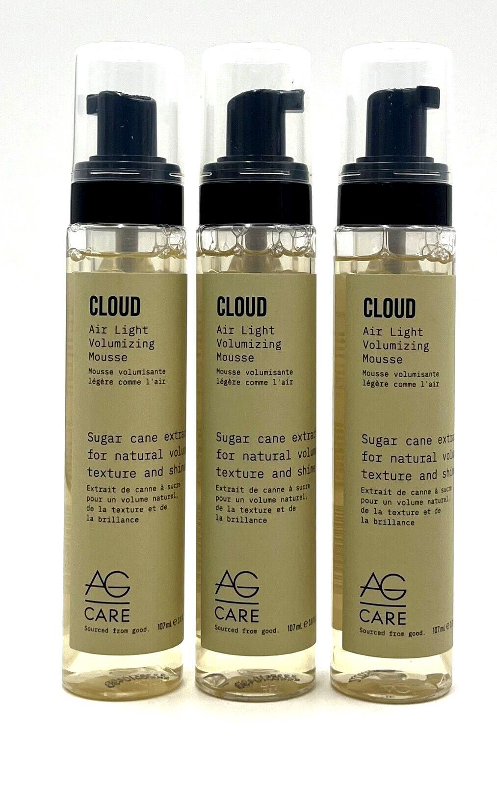 AG Care Cloud Air Light Volumizing Mousse Sugar Cane Extract 3.6 oz-3 Pack-image