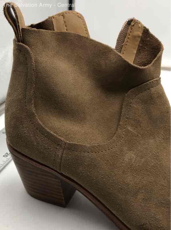 UGG Womens Kingsburg Tan Suede Side Zip Almond Toe Ankle Boots Size 7.5
