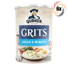 6x Jars Quaker Original Quick 5 Minute Breakfast Grits | 24oz | Fast Shipping!