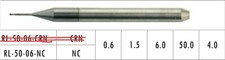 CAD/CAM Milling Burs 0.6mm for Roland 50 RL-50-06-NC, Zirconia Dental Tools
