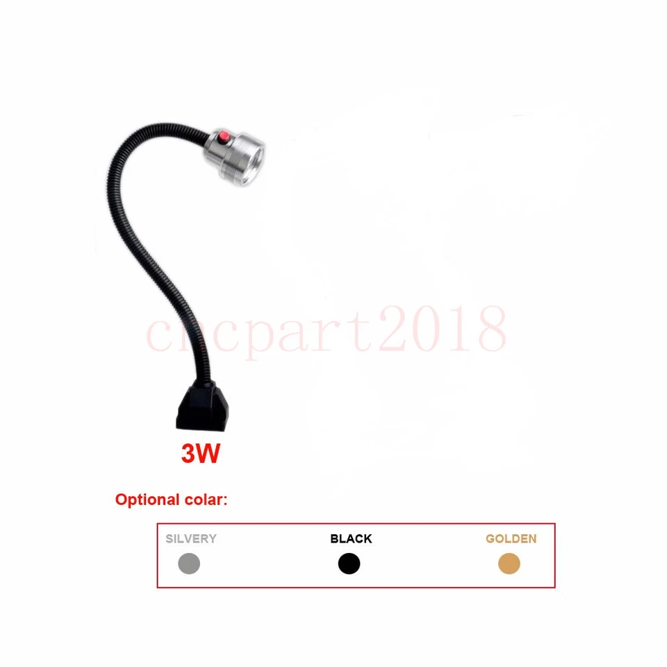 3W 600mm Arm LED Lamp Fixed Base Flexible Light 110-220V For CNC Milling Machine - Image 3 of 4