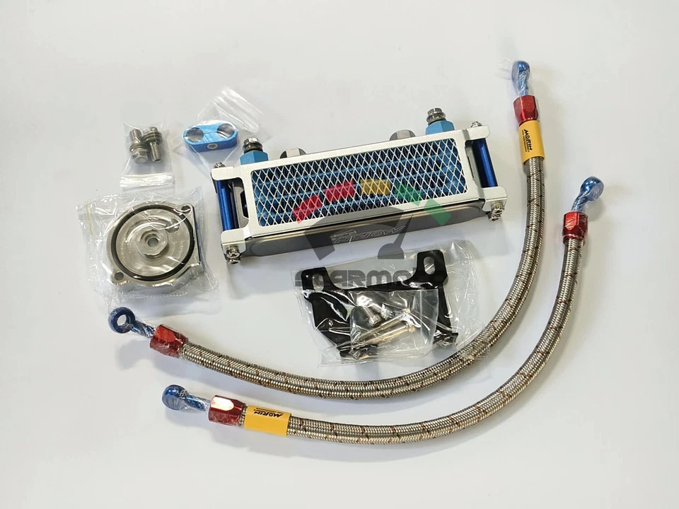 ENFRIADOR DE ACEITE PARA MOTOR KAWASAKI Z125 PRO MORIN ALUMINIO ALTA CALIDAD 2017-2025 Foto 2 de 4