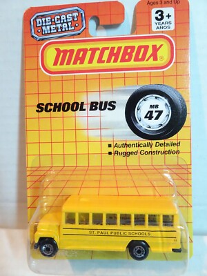 Matchbox PROMO. 47 SCHOOL BUS, "St. Paul Public Schools", NIBP, 1990