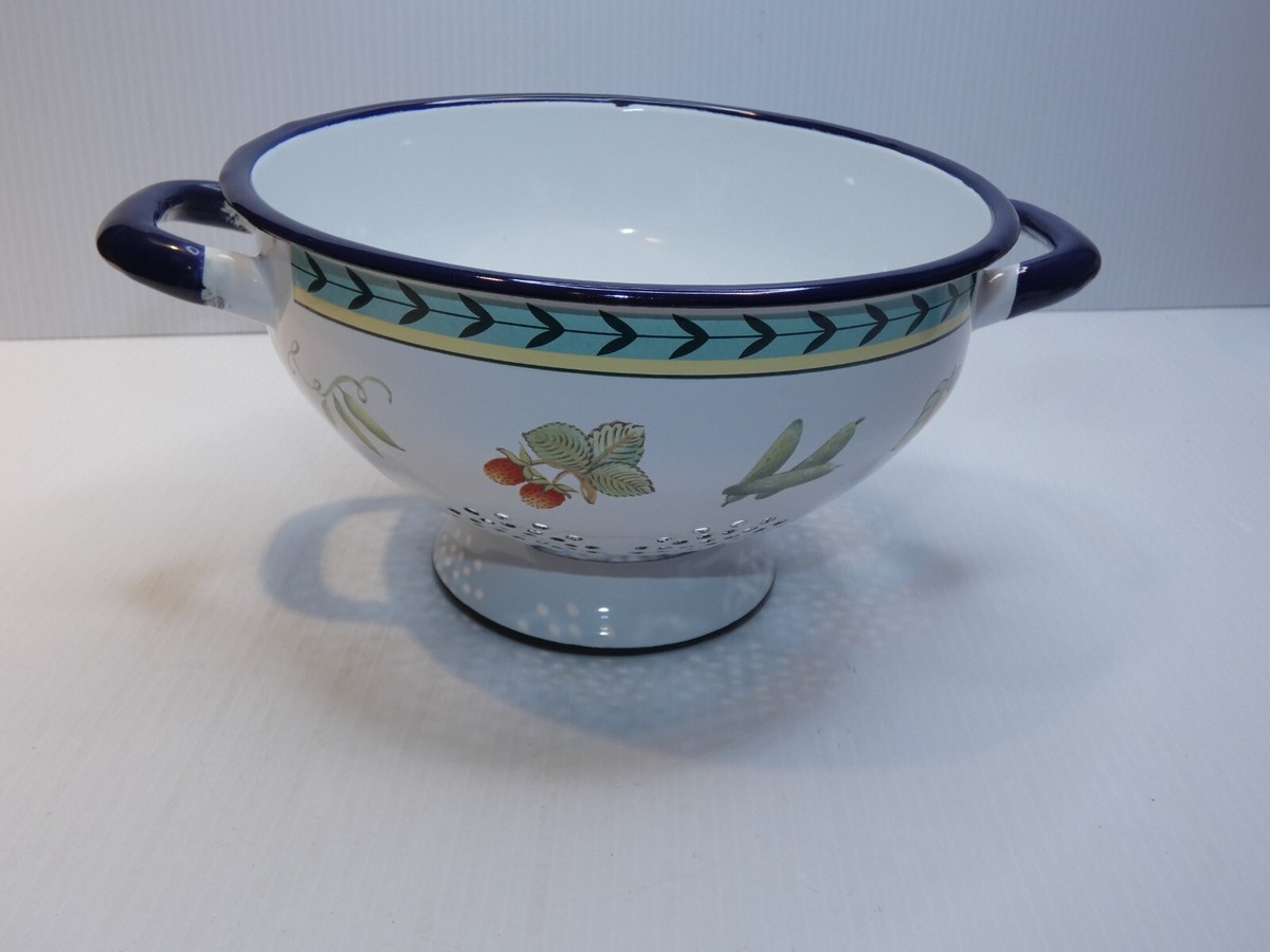 Villeroy & Boch Enamel Colander, Multicolor Fruits and Vegetables