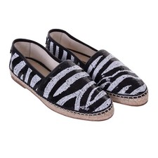 DOLCE & GABBANA Sequins Zebra Print Espadrill...
