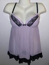 APT 9 Babydoll Bra Nightie Lingerie Size S Lavender Chemise Woman s Lace Padded