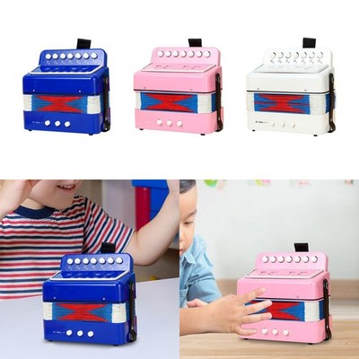 7 Tasten Kinder Akkordeon Mini Musikinstrument Tragbar Spaß Aktivität Mini