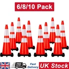 6/8/10 PCS Traffic Cones 28" Height Safety Road Parking Cones Construction Cones