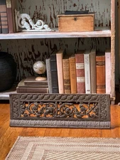 Antique cast IRON fireplace front surround deco CHIPPY Architectural Salvage