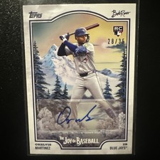 2025 Topps Bob Ross The Joy Of Baseball Orelvis Martinez RC Auto 28/35 Blue Jays