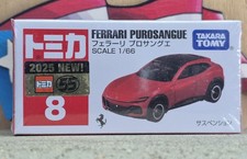 TOMICA 8 FERRARI PUROSANGRE 1/66 SCALE NEW IN BOX WYL USA STOCK  