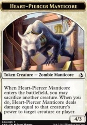 Heart-Piercer Manticore Token Light Play, English Magic the Gathering MTG Amonkh