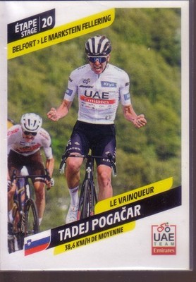 STICKER PANINI TOUR DE FRANCE 2023 TADEJ POGACAR ETAPPE 20 # T20