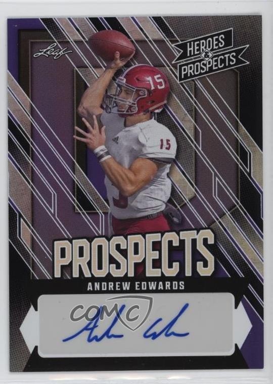 2024 Leaf Heroes & Prospects Prospect Purple 7/25 Andrew Edwards Auto 4z8