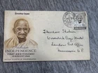 1948 India Gandhi Memorial FDC First Day Cover Jubbulpore Cancel Illustrated