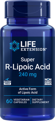 CLEARANCE Life Extension SUPER R-LIPOIC ACID 60 Veg Caps (EXP 12/26)