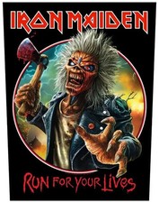 IRON MAIDEN - Rückenaufnäher Backpatch - Run for your lives