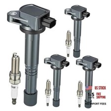 Set of 4 Ignition Coil Pack UF602 and Iridium Spark Plugs 97390 UF602 97390