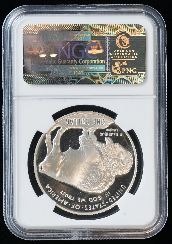2001 P Buffalo Silver Dollar PF 69 ULTRA CAMEO Commemorative NGC - Image 2 of 4