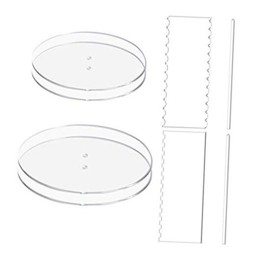 Acrylic Round Cake Discs Set - Buttercream Cake Decorating 6.25 inch+8.25 inch