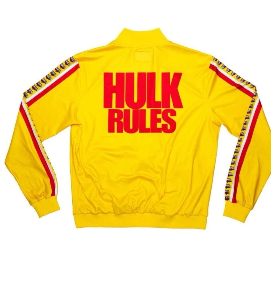 Chaqueta deportiva 2020 WWE Legends Chalk Line Hulk Hogan Yellow Hulk Rules 3XL para hombre Foto 3 de 4