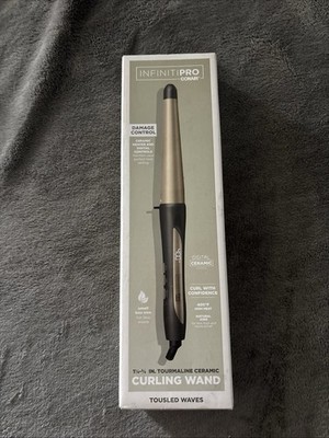 InfinitiPro By Conair CD1002 1-1/4-3/4 In Tourmaline Ceramic Curling Wand Iron