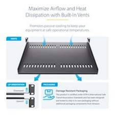 StarTech.com 1U 19in Adjustable Vented Rack M...