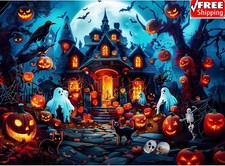 Puzzle for Adults 500 Pieces - Halloween House Jigsaw Puzzle - Moonlight Shining