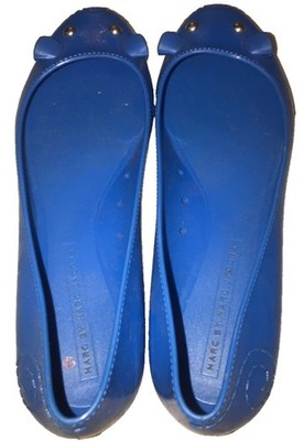 MARC by MARC JACOBS Blue Rubber Mouse Toe Flat Ballet Shoes SZ 39