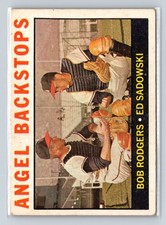 1964 Topps #61 Angel Backstops (Bob Rodgers / Ed Sadowski)