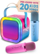 Move2Play, Karaoke Machine for Kids  Includes 20 Kid Songs  2 Microphones 