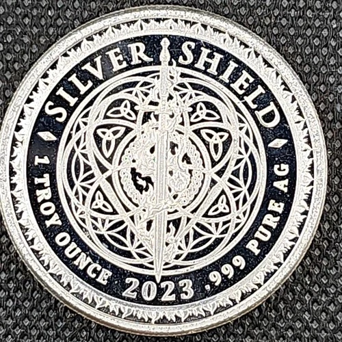 1 oz 999 Silver, Silver Shield Proof  coin round bullion