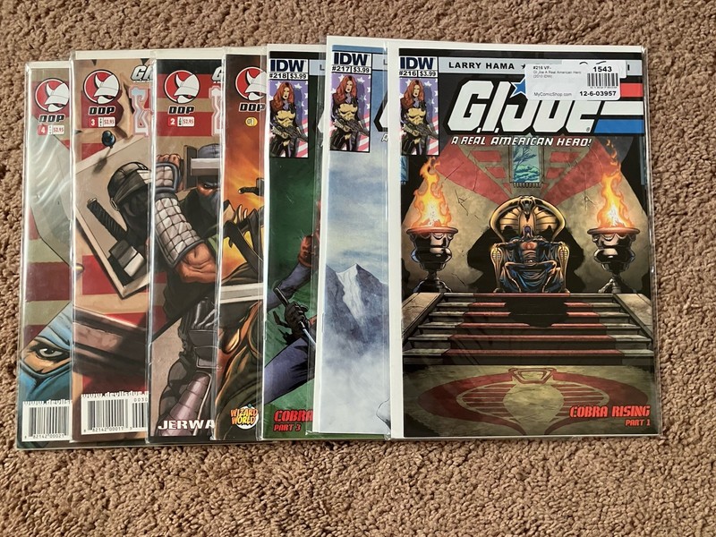 GI Joe Real American Hero IDW / DDP Lot, 216-218, M&A 1-4